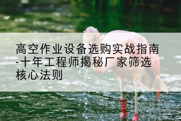庄河剪叉式升降机厂家-高空作业设备选购实战指南-十年工程师揭秘厂家筛选核心法则