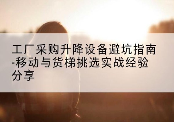 庄河移动式升降机怎么选-工厂采购升降设备避坑指南-移动与货梯挑选实战经验分享